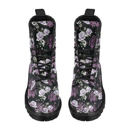 Lilac Pattern Print Design LI04 Women's Boots