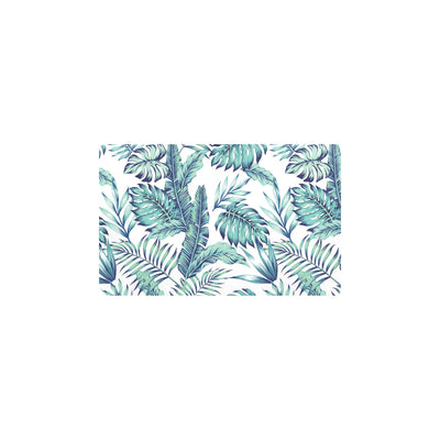 Pattern Tropical Palm Leaves Kitchen Mat