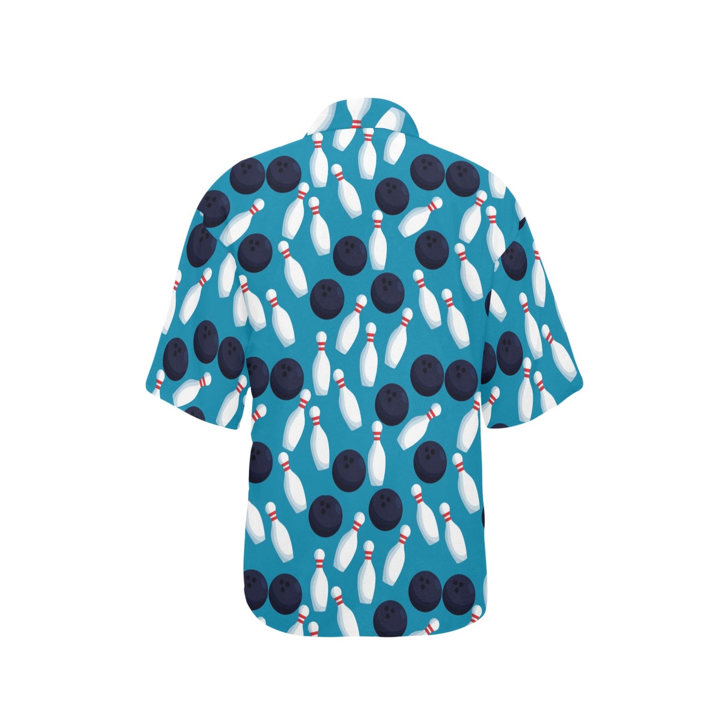 Bowling Pin Pattern Print Design 010 Women's Hawaiian Shirt