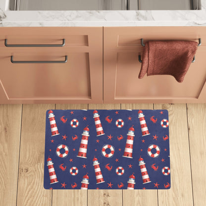 Nautical Pattern Print Design A03 Kitchen Mat