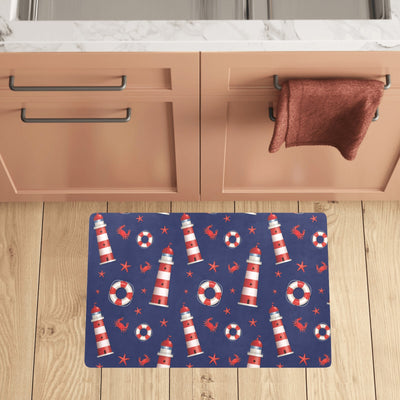 Nautical Pattern Print Design A03 Kitchen Mat