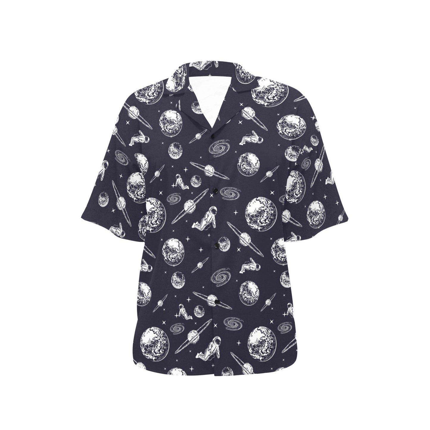 Space Astronaut Print Design LKS302 Women's Hawaiian Shirt