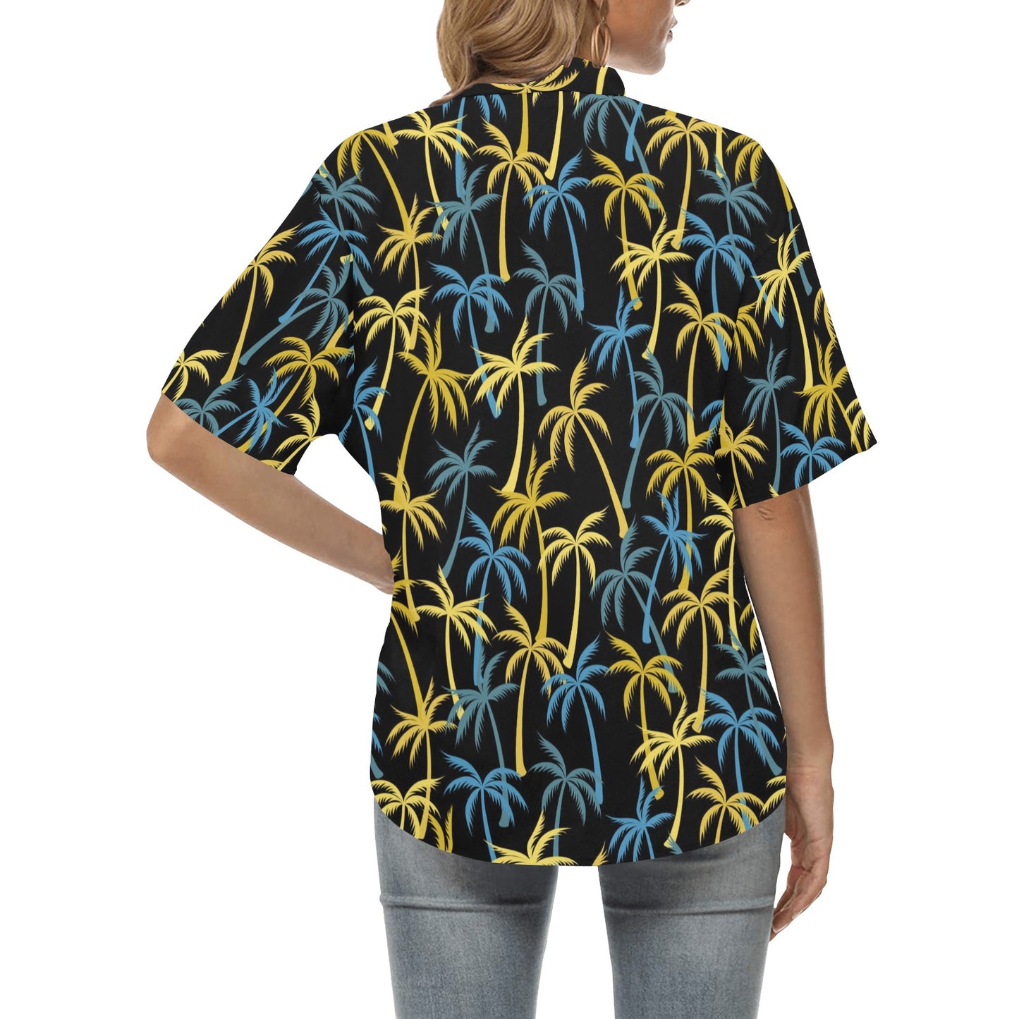 Palm Tree Pattern Women's Hawaiian Shirt