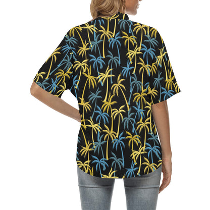 Palm Tree Pattern Women's Hawaiian Shirt