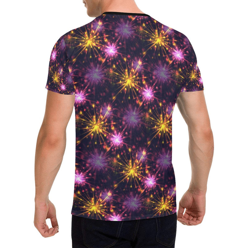 Firework Print Design LKS303 Men's All Over Print T-shirt