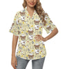 Nurse Bear Pattern Print Design A02 Women's Hawaiian Shirt