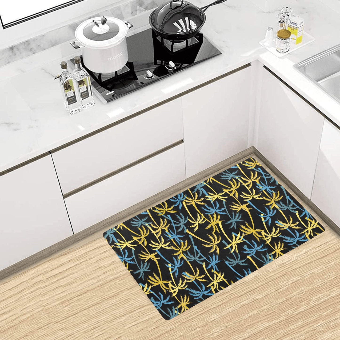 Palm Tree Pattern Kitchen Mat