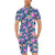 Neon Hibiscus Pattern Print Design HB016 Men's Romper