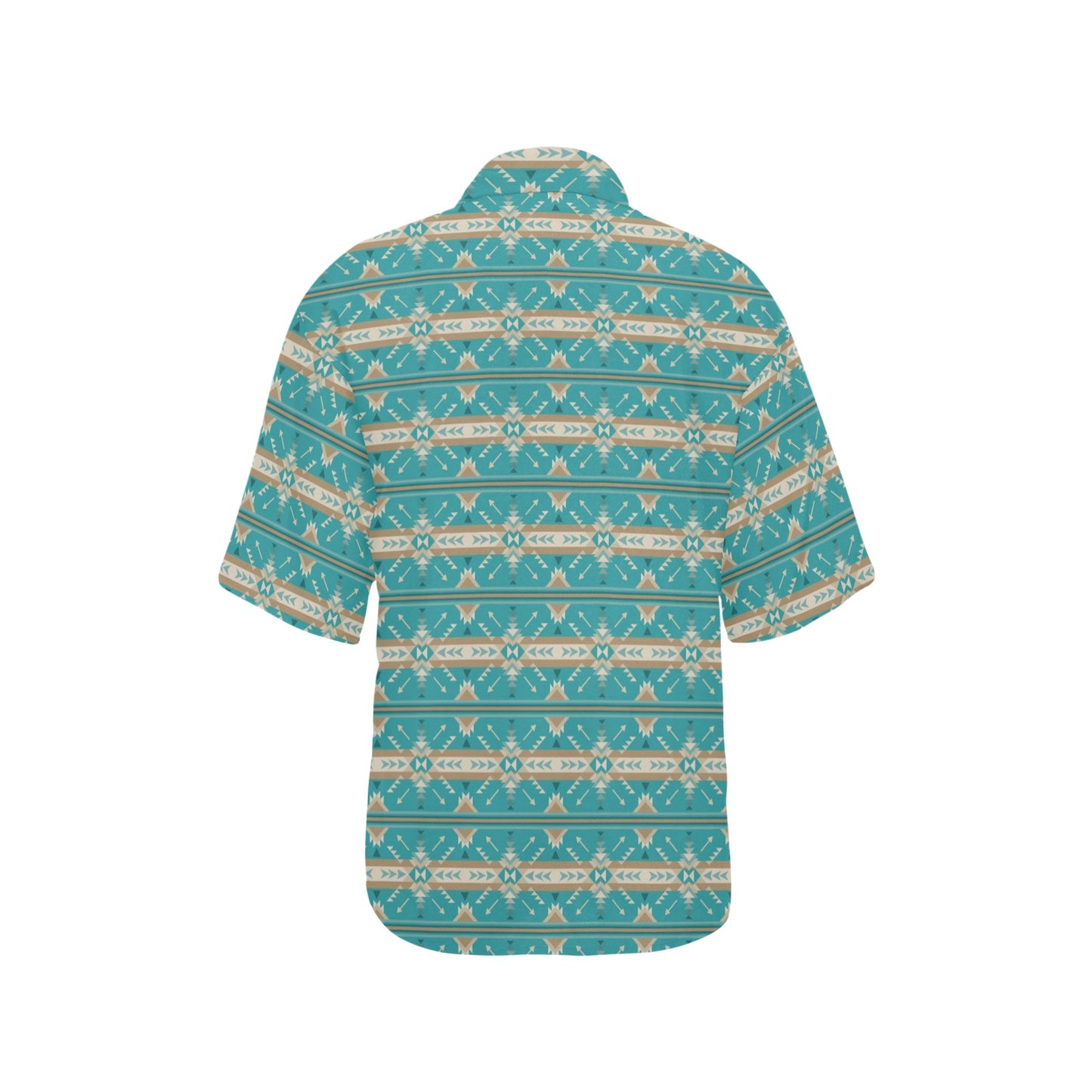 Southwest Native Design Themed Print Women's Hawaiian Shirt