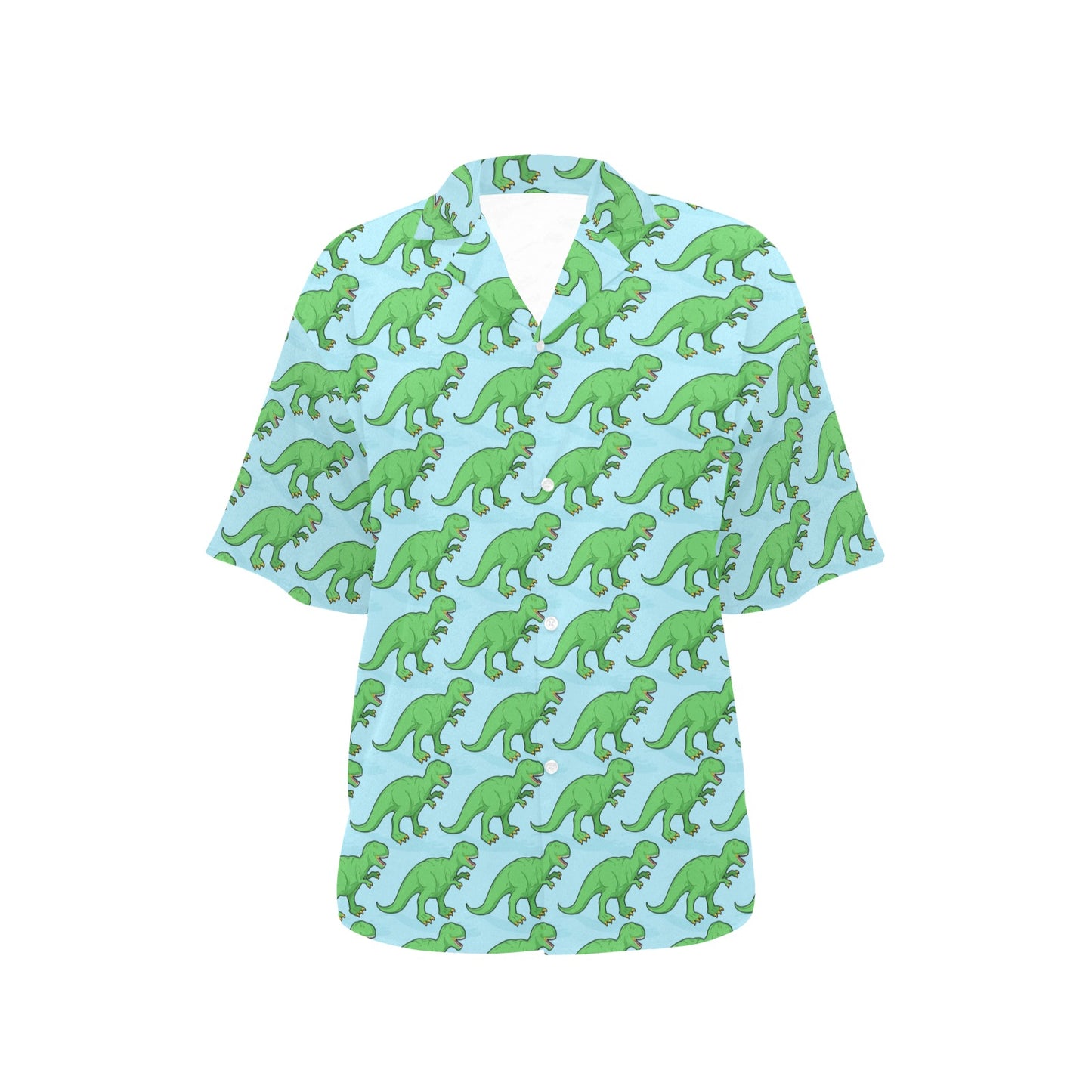T Rex Pattern Print Design A01 Women's Hawaiian Shirt