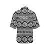 Aztec Black White Print Pattern Women's Hawaiian Shirt