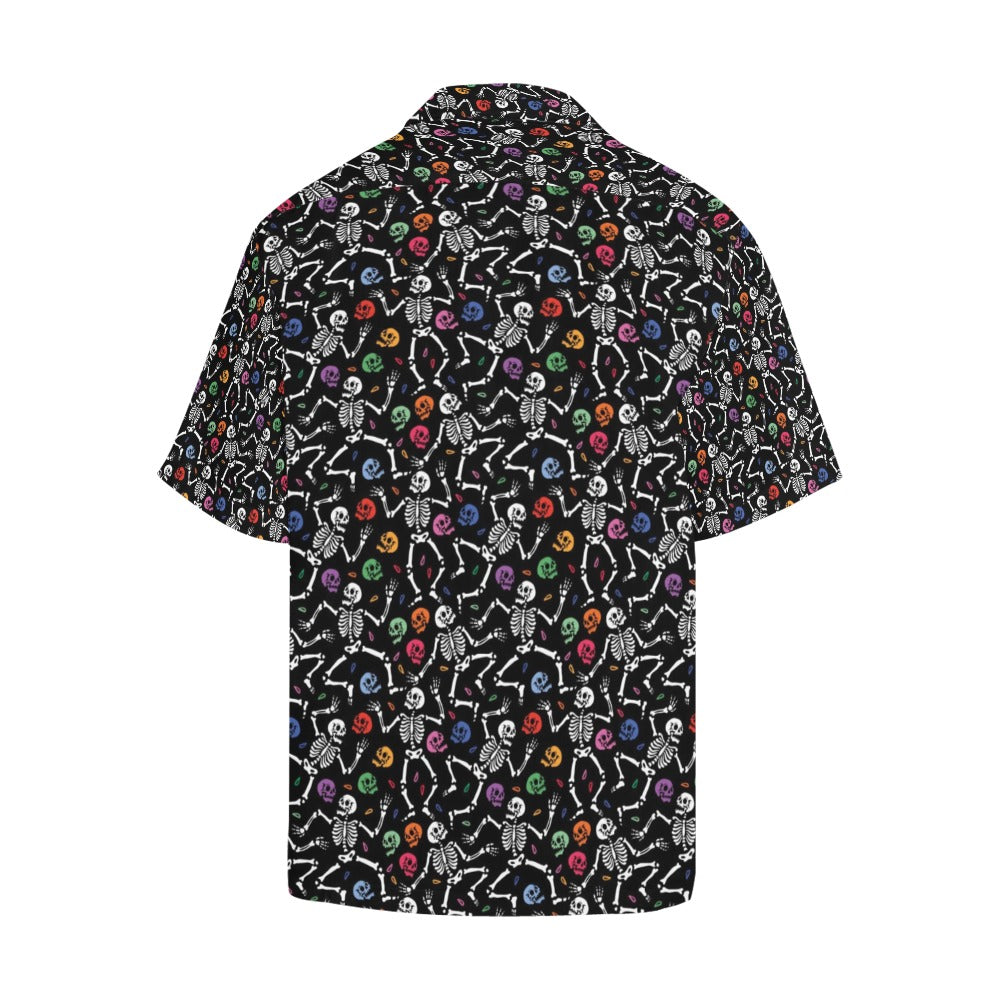 Skeleton Print Design LKS307 Men's Hawaiian Shirt