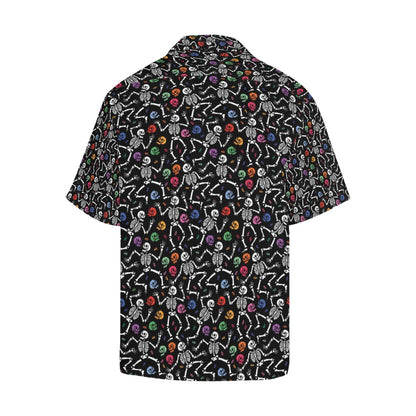 Skeleton Print Design LKS307 Men's Hawaiian Shirt