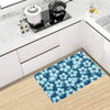 Blue Hibiscus Pattern Print Design HB011 Kitchen Mat