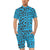 Cheetah Blue Print Pattern Men's Romper