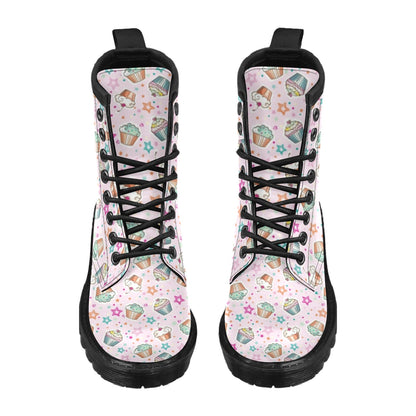 Cupcake Pattern Print Design CP03 Women's Boots