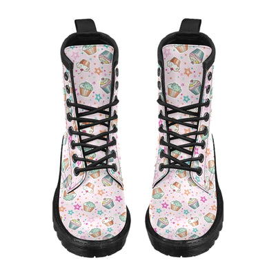 Cupcake Pattern Print Design CP03 Women's Boots