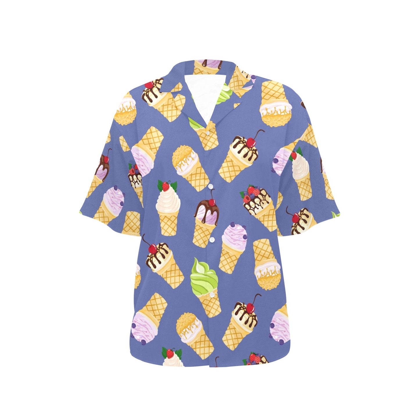 Ice Cream Pattern Print Design IC03 Women's Hawaiian Shirt