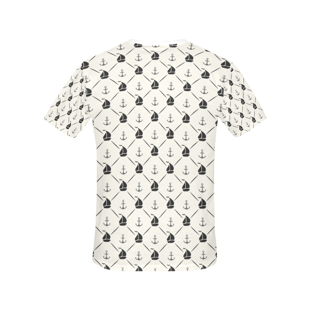Sailboat Print Design LKS302 Women's  T-shirt