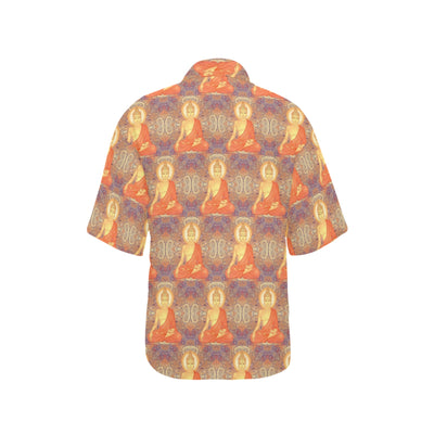 Buddha Indian Colorful Print Women's Hawaiian Shirt