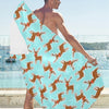 Reindeer Print Design LKS403 Beach Towel 32" x 71"