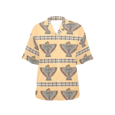 Native American Eagle Pattern Women's Hawaiian Shirt