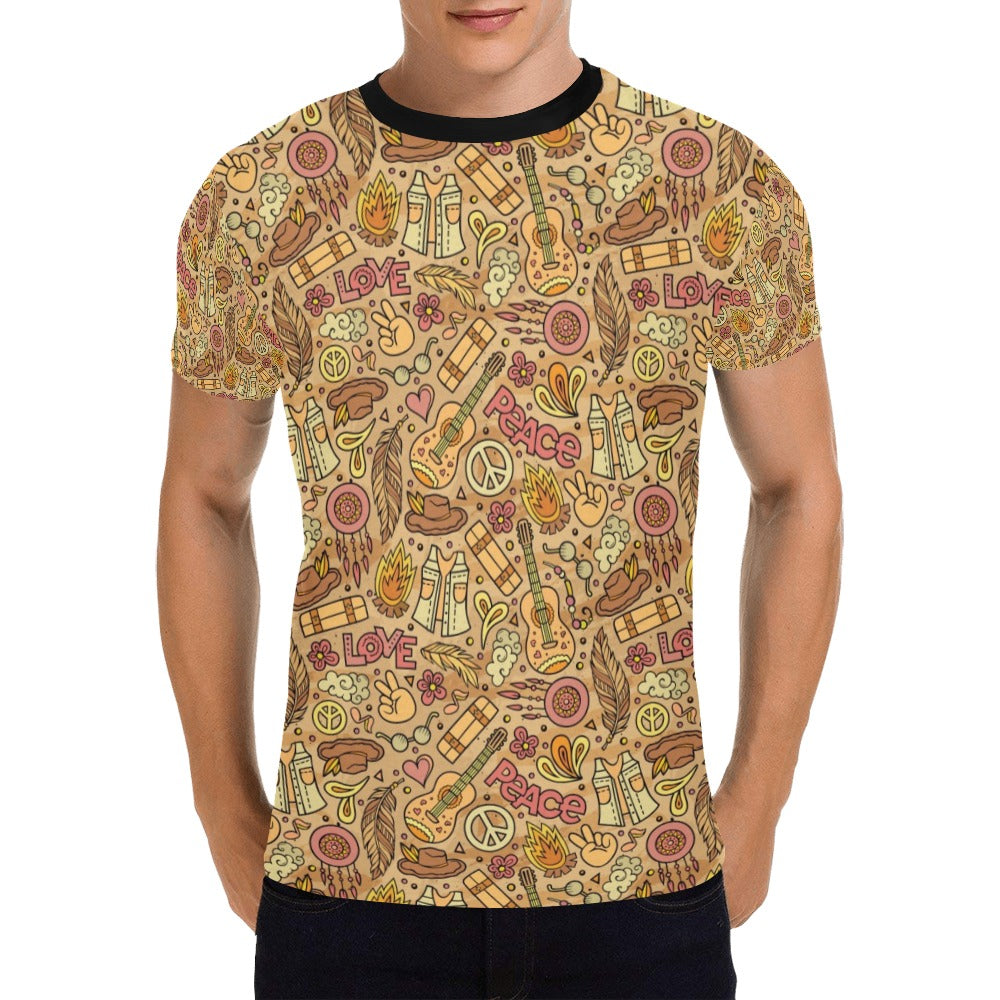 Hippie Print Design LKS305 Men's All Over Print T-shirt
