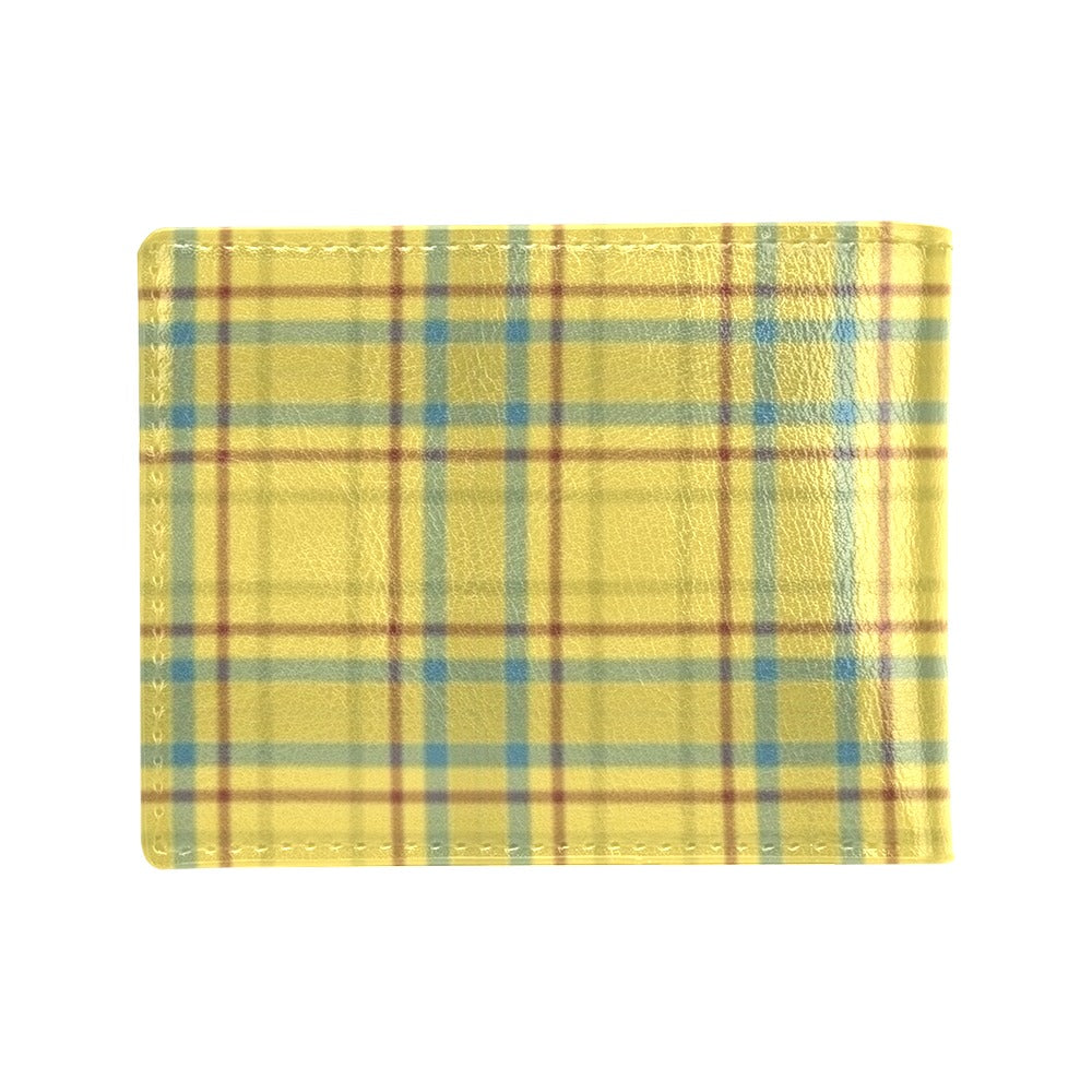Tartan Yellow Print Design LKS301 Men's ID Card Wallet