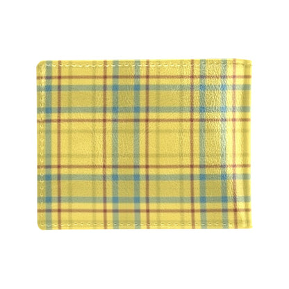 Tartan Yellow Print Design LKS301 Men's ID Card Wallet