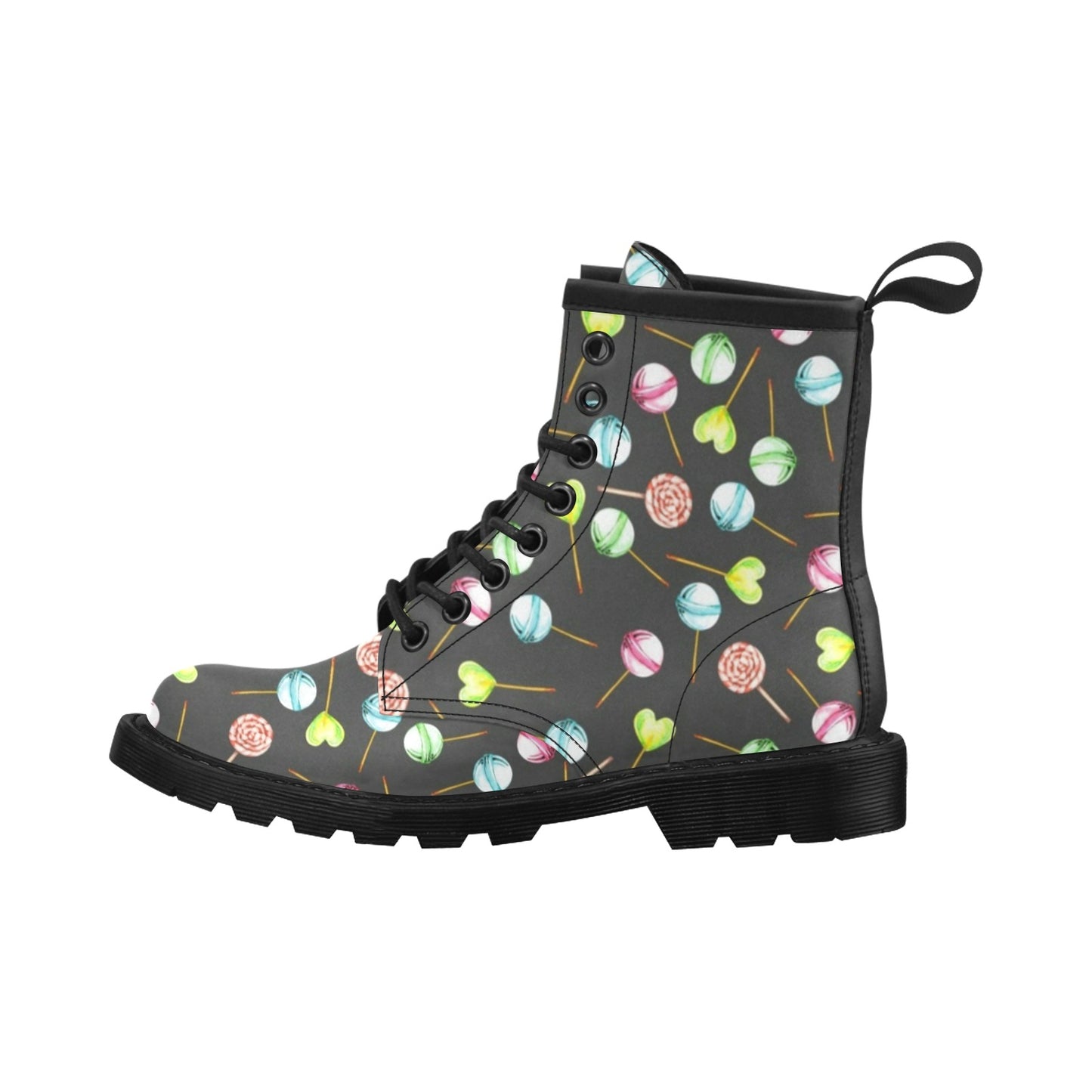 Lollipop Pattern Print Design LL02 Women's Boots