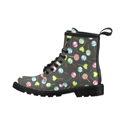 Lollipop Pattern Print Design LL02 Women's Boots