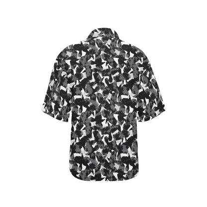 Crow Pattern Print Design 01 Women's Hawaiian Shirt