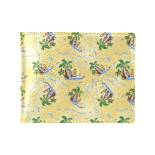 Surf Catch the Wave Design Men's ID Card Wallet