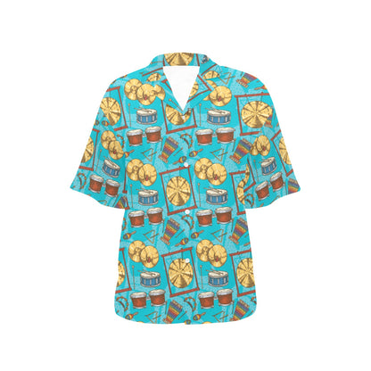 Percussion Pattern Print Design 03 Women's Hawaiian Shirt