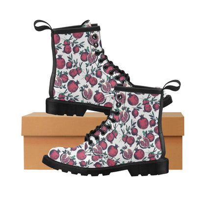 Pomegranate Pattern Print Design PG01 Women's Boots