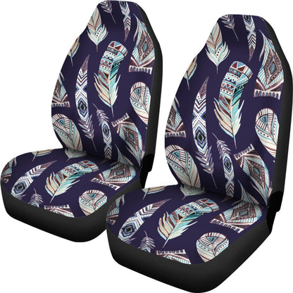 Feather Vintage Boho Design Print Universal Fit Car Seat Covers