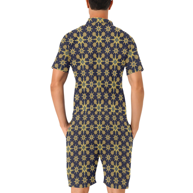 kaleidoscope Gold Print Design Men's Romper