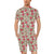 Skull Bone Rose Print Design LKS303 Men's Romper