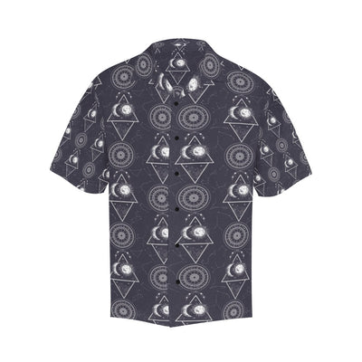 Sun Moon Print Design LKS309 Men's Hawaiian Shirt