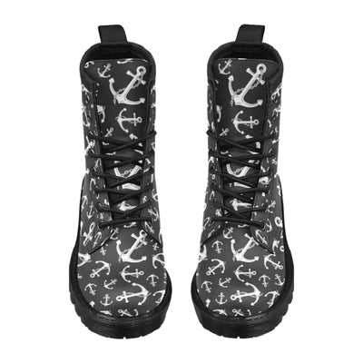 Anchor Black White Women's Boots