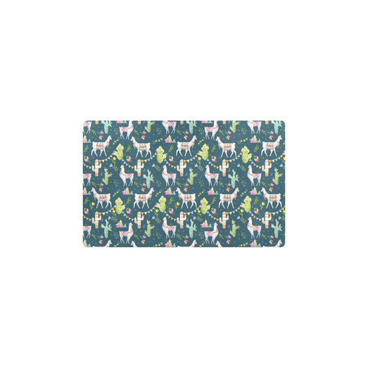 Llama with Cactus Design Print Kitchen Mat