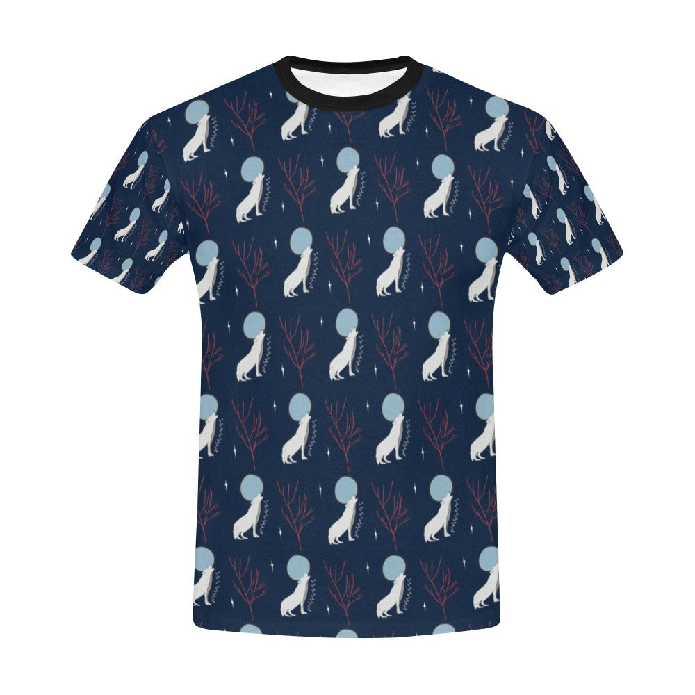 Wolf Moon Print Design LKS304 Men's All Over Print T-shirt