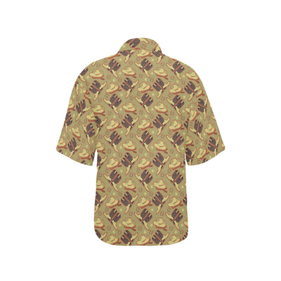 Western Cowboy Themed Women's Hawaiian Shirt