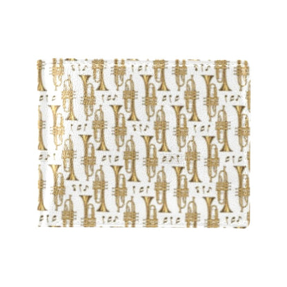 Trumpet with Music Note Print Men's ID Card Wallet