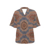 Aboriginal Pattern Print Design 01 Women's Hawaiian Shirt