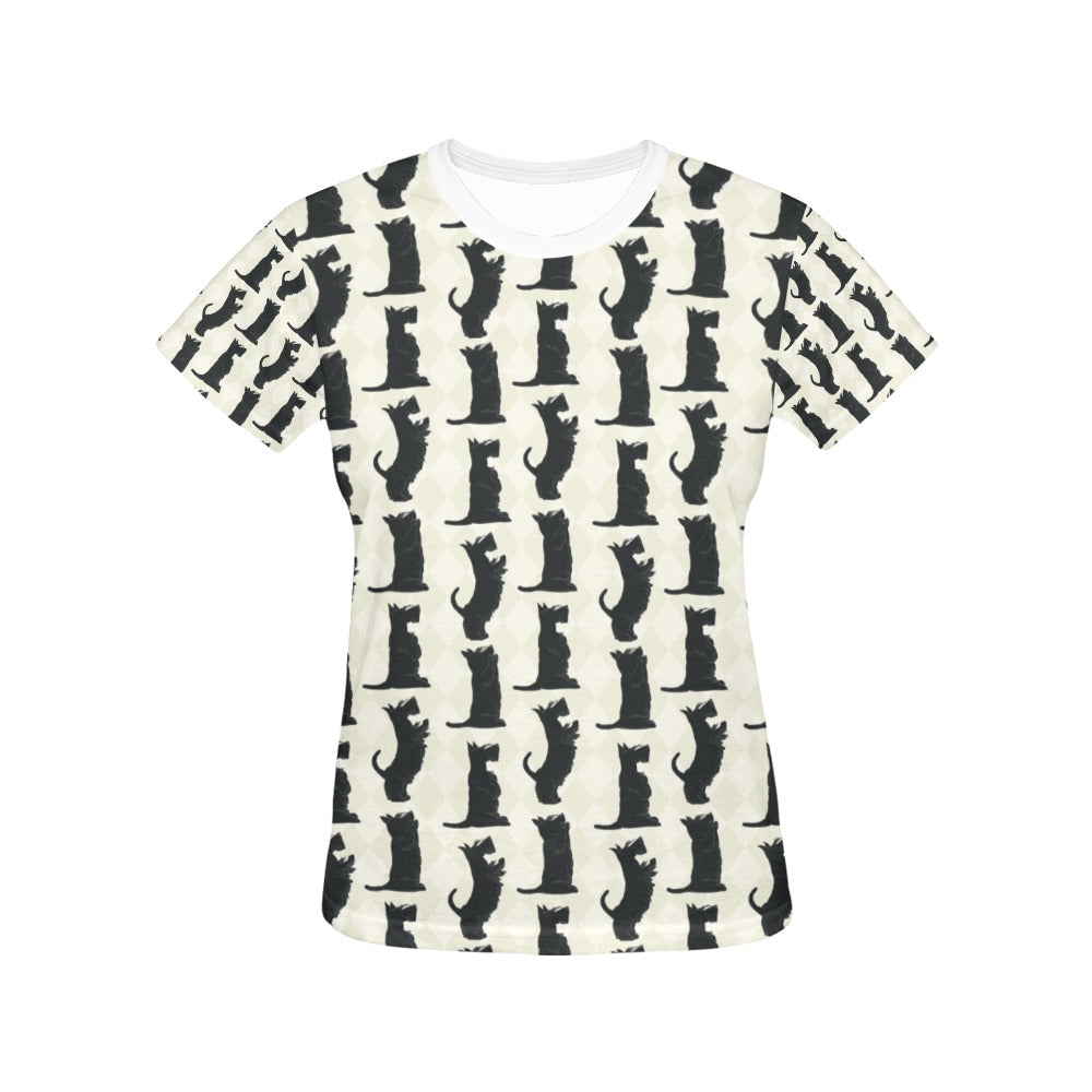 Scottish Terriers Print Design LKS309 Women's  T-shirt