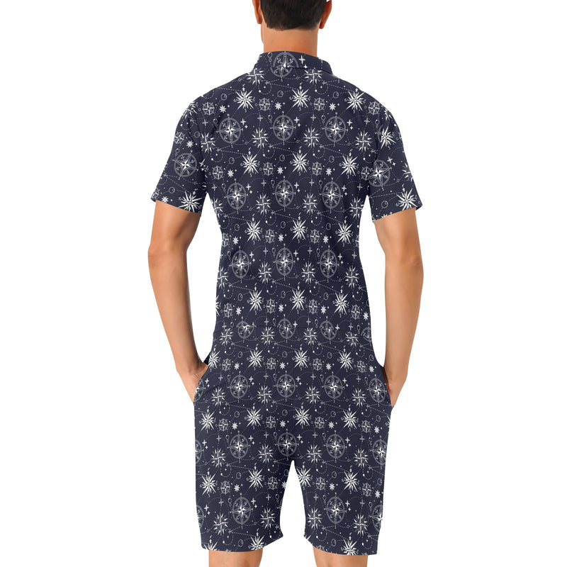 Nautical Sky Design Themed Print Men's Romper