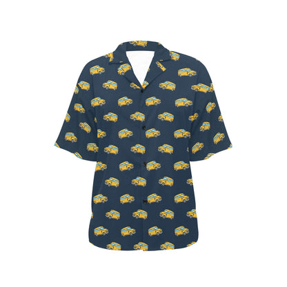 School Bus Print Design LKS304 Women's Hawaiian Shirt