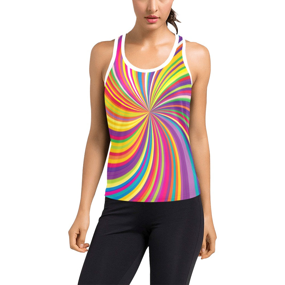 Vortex Print Design LKS301 Women's Racerback Tank Top