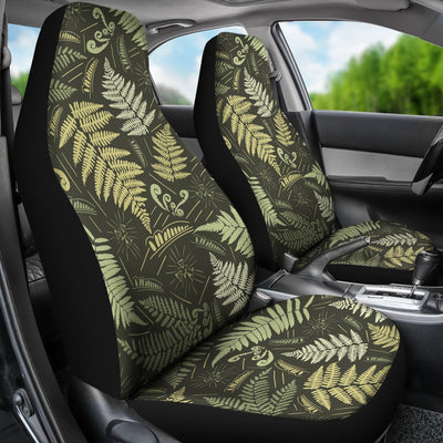 Fern Leave Green Print Pattern Universal Fit Car Seat Covers